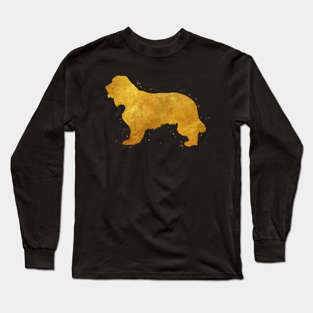 Cocker spaniel dog golden art Long Sleeve T-Shirt by Yahya Art